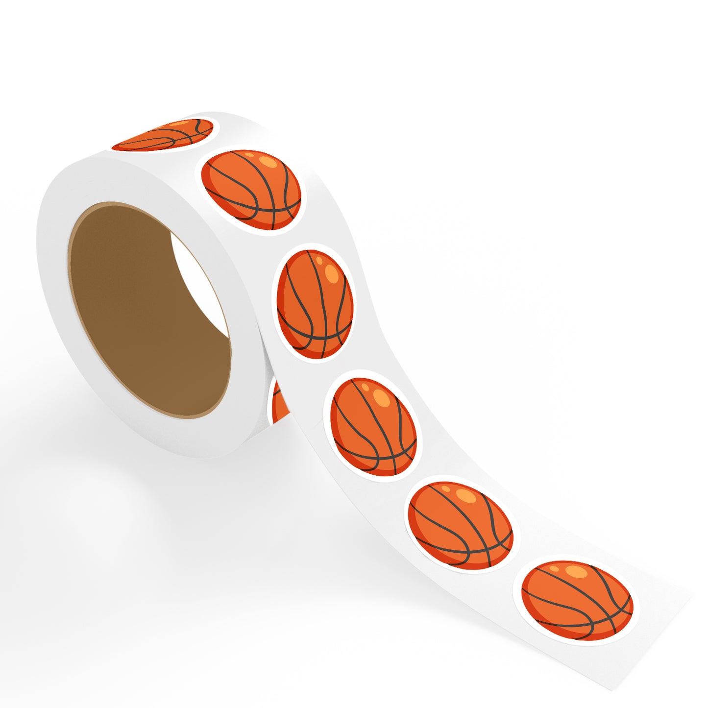 Basketball - 500 Labels/Roll - 2"x2"