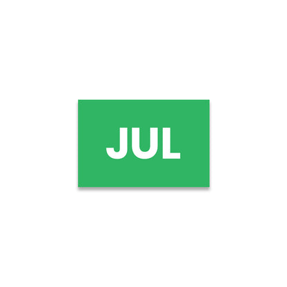 July (Rectangle) - Month Lables Roll - 2"x3" / 3"x5"