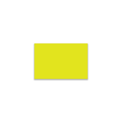 "Fluorescent Yellow Color Code Rectangle Labels, single solid rectangular colored label sticker for inventory and color coding on white background."