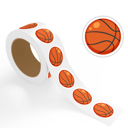 Basketball - 500 Labels/Roll - 2"x2"