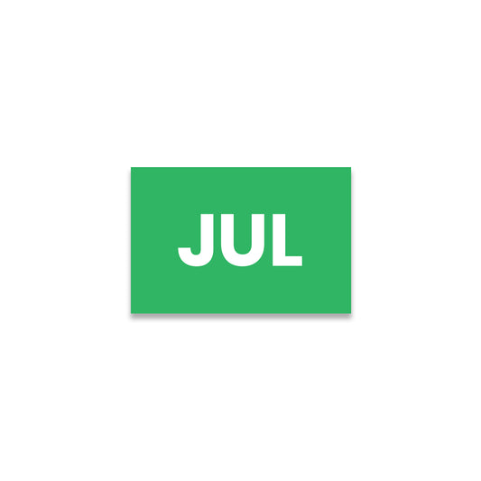 July (Rectangle) - Month Lables Roll - 2"x3" / 3"x5"