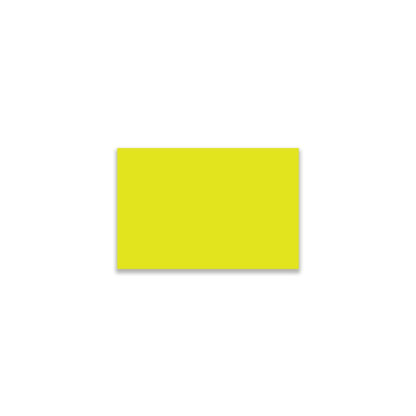 "Fluorescent Yellow Color Code Rectangle Labels, single solid rectangular colored label sticker for inventory and color coding on white background."