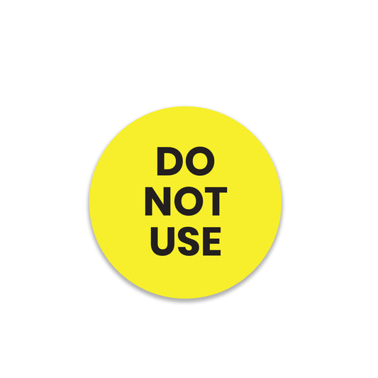 StickerJet Do Not Use – OSHA Inventory Control Roll Labels – 2" Circle Labels – 500 Qty/Roll – Paper, Easy Peel And Stick, Strong Adhesive, Made In USA