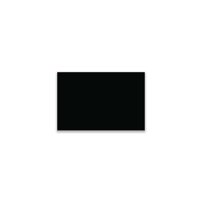 "Black Color Code Rectangle Labels, single solid rectangular colored label sticker for inventory and color coding on white background."