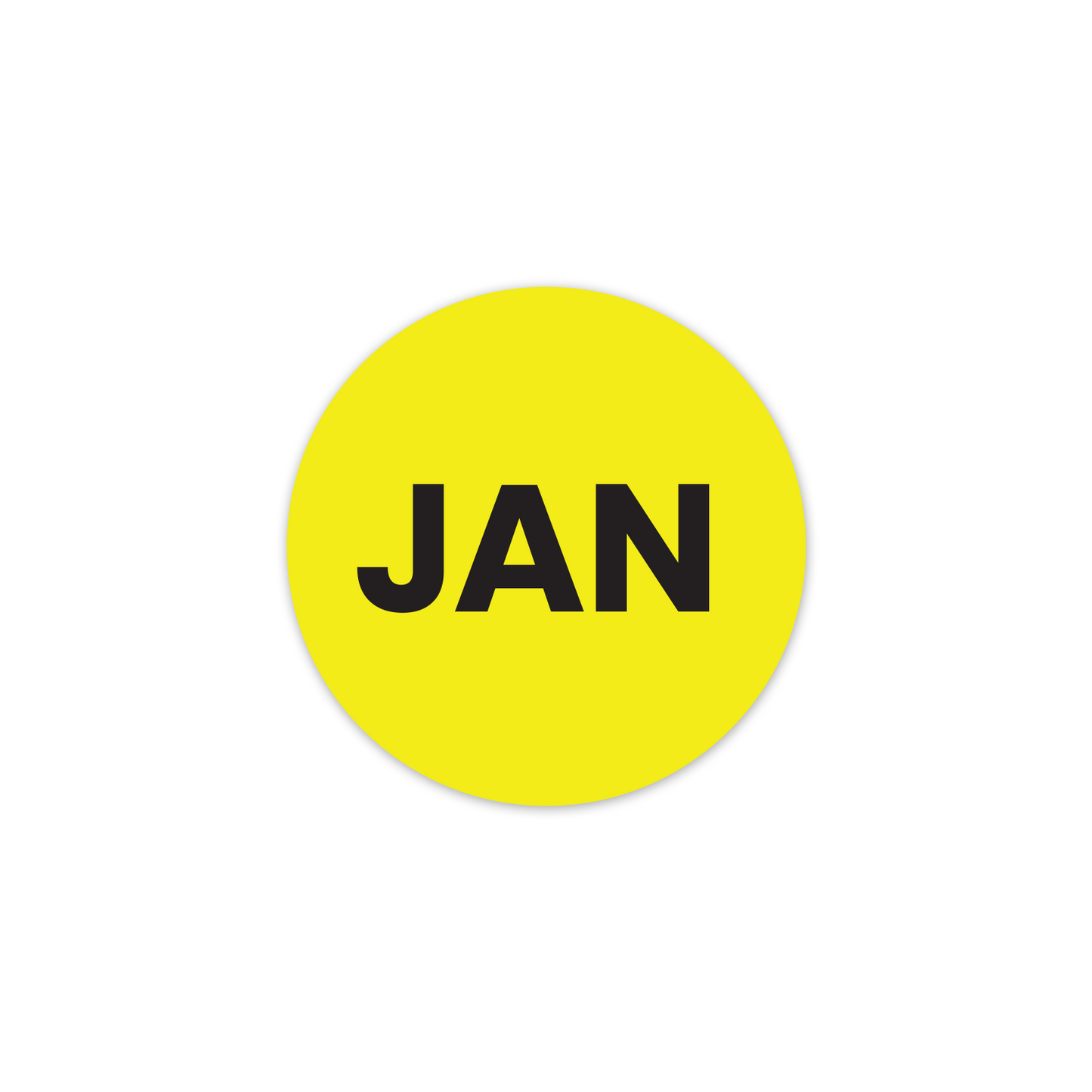 January (Circle) - Month Lables Roll - 1"x1" / 2"x2"