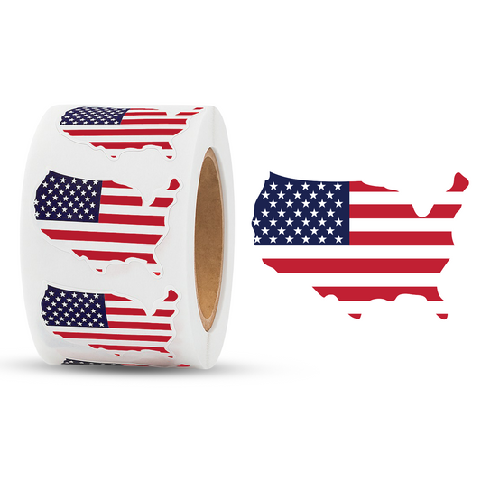 American Flag - Roll / Sheet- 2"x3" / 3"x4" / 4"x6" / 5"x7"