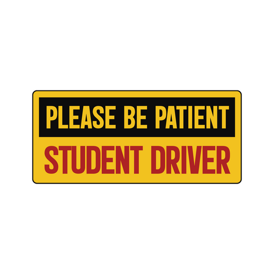 Student Driver - 2-Pack Individually Cut Stickers - 9”x3”