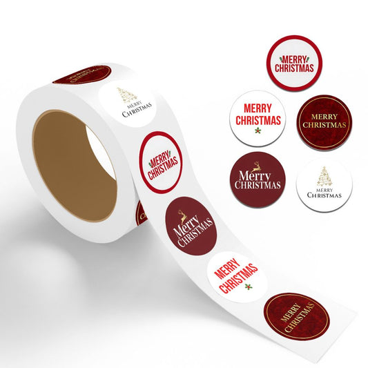 Christmas - 500 Labels/Roll - 2"x2" - Style 5