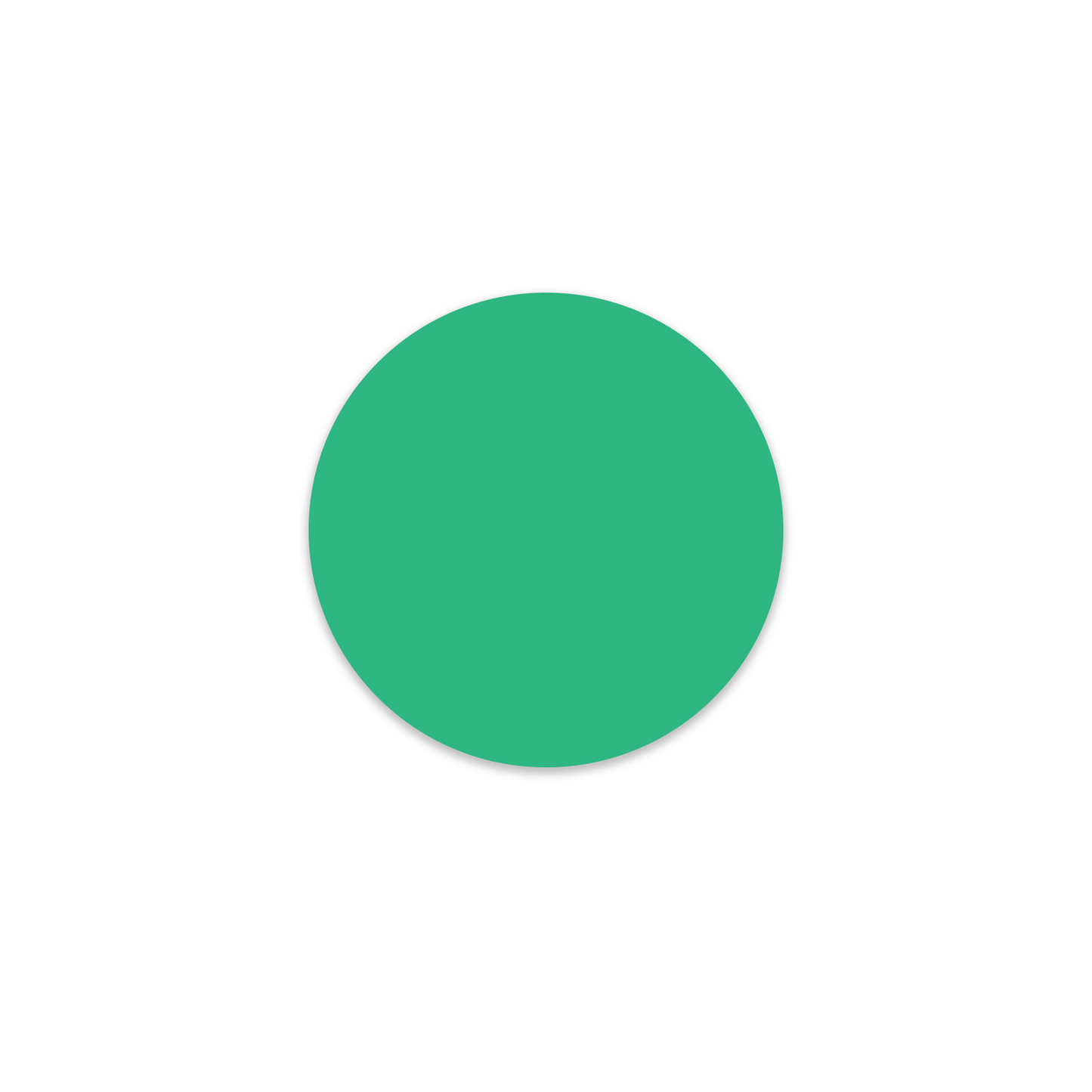 "Kelly Green Dot Labels, single solid round colored dot sticker for inventory and color coding on white background."
