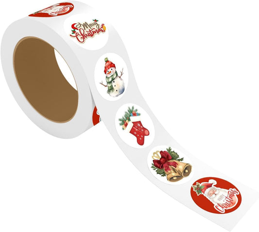 Christmas - 500 Labels/Roll - 2"x2" - Style 1