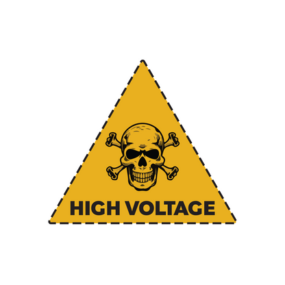 High Voltage - 2-Pack Individually Cut Stickers - 4" x 4"