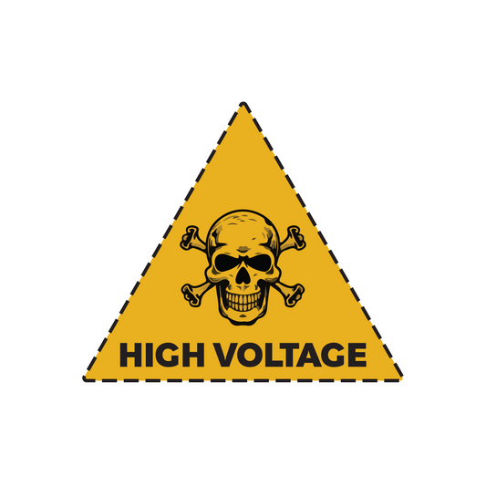 High Voltage - 2-Pack Individually Cut Stickers - 4" x 4"