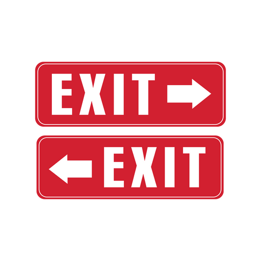 Exit - 2-Pack Individually Cut Stickers - 9”x3”