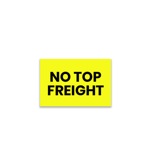No Top Freight - Top Labels Roll - 3"x5"