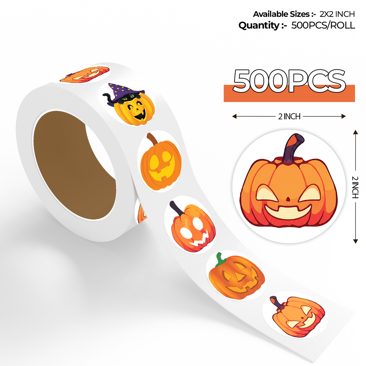 Classic Halloween Pumpkin Stickers