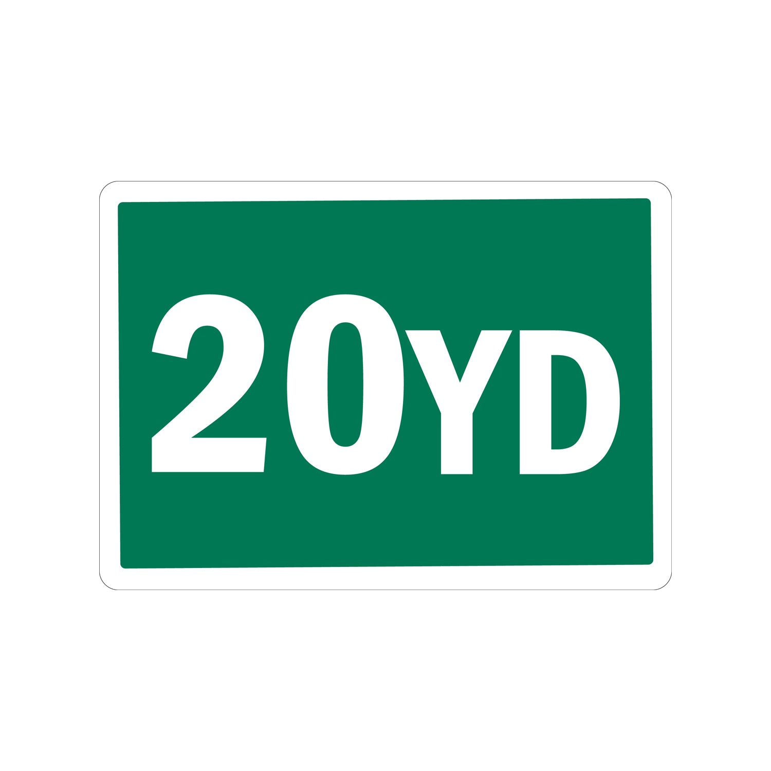 20 Yard Container Stickers