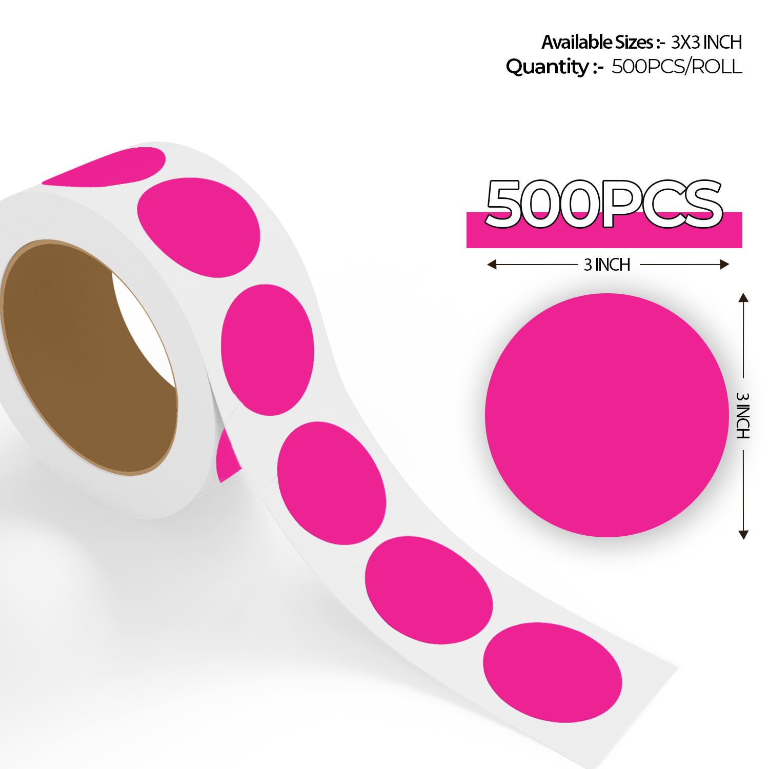 Fluorescent Pink Dot Labels