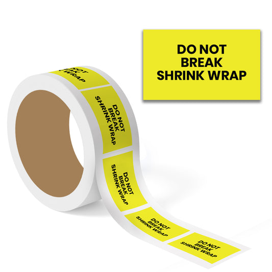 Do Not Break Shrink Wrap (Rectangle) - Do Not Labels