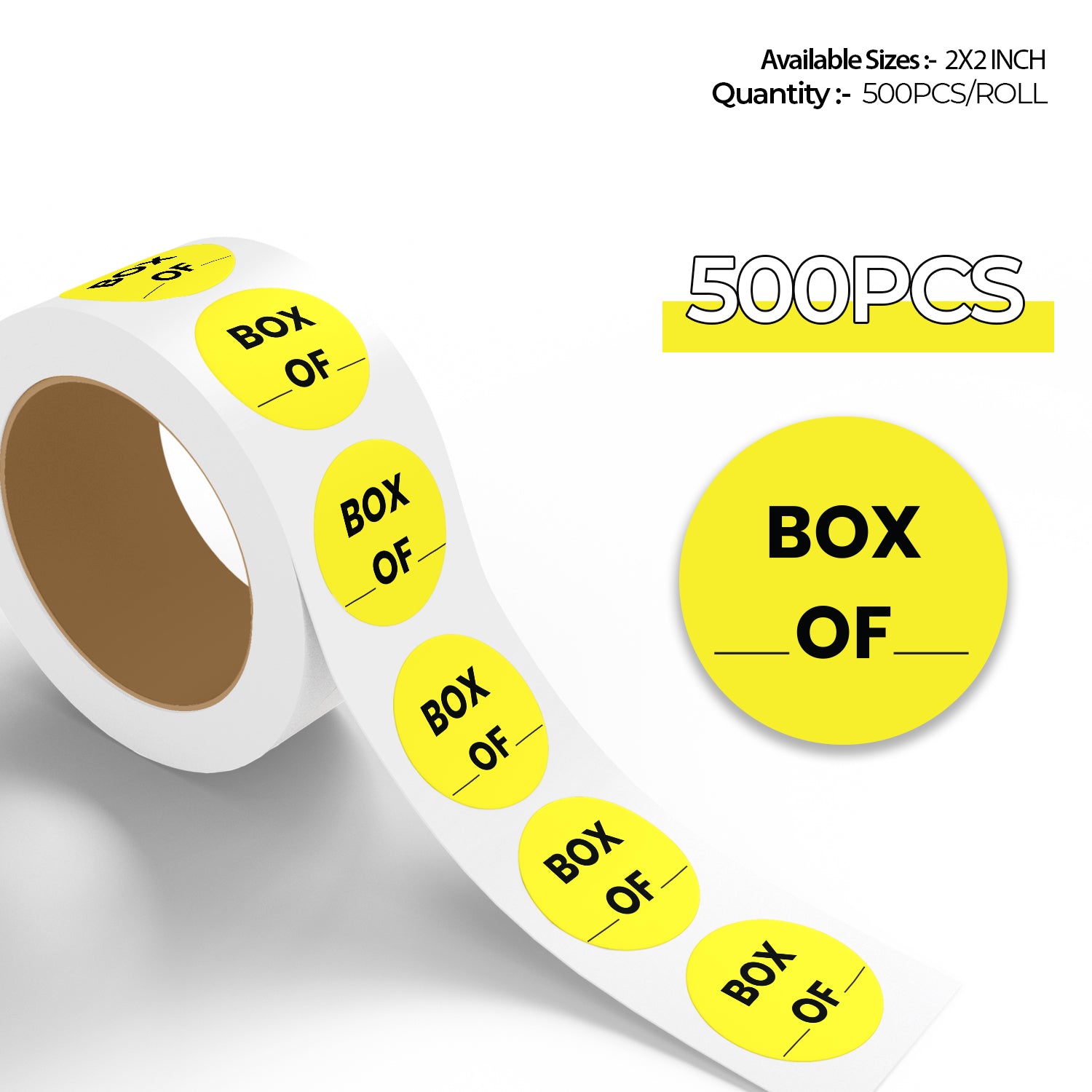 Box ___ of ___ Circle Labels | StickerJet