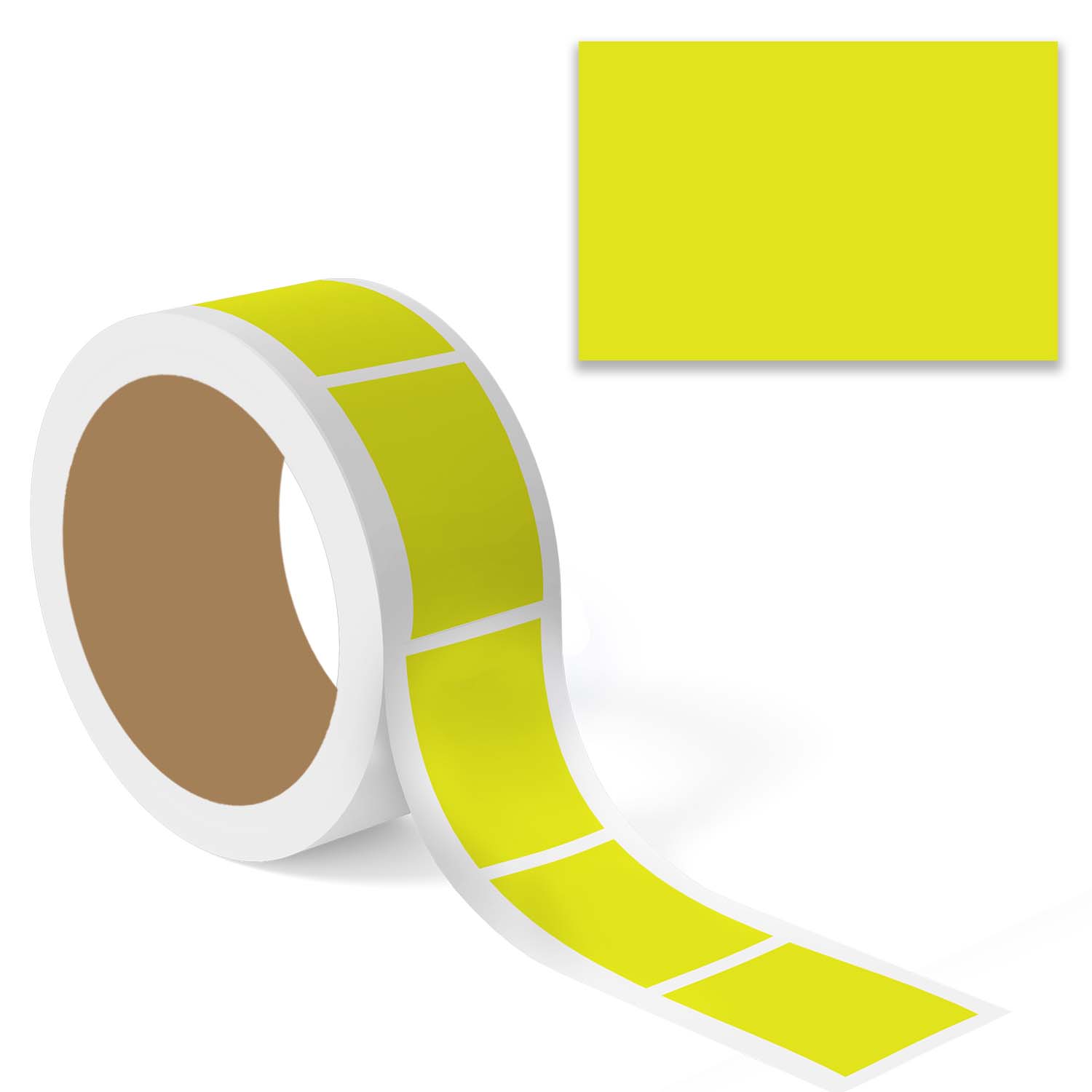 Fluorescent Yellow Color Code Rectangle Labels
