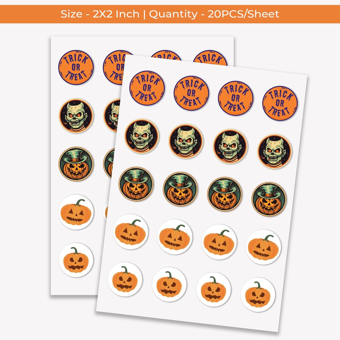 Halloween - Roll / Sheet - 2"x2"