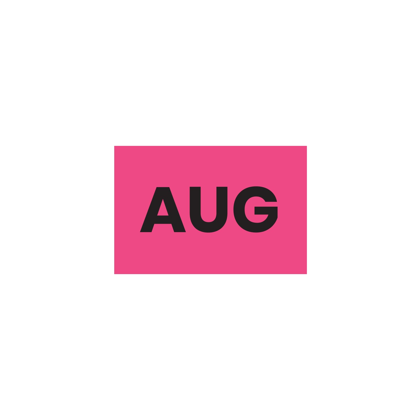 August (Rectangle) - Month Lables Roll - 2"x3" / 3"x5"