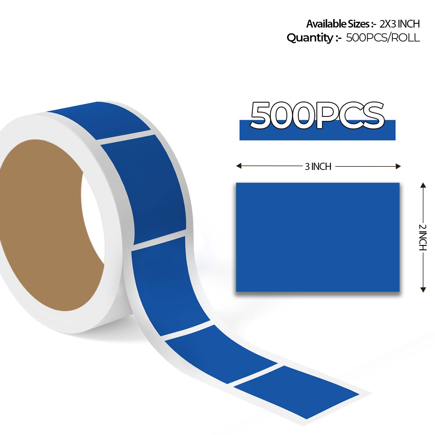 Royal Blue Color Code Rectangle Labels