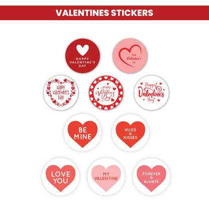 Valentine’s Day - 500 Labels/Roll - 2"x2" - Style 1