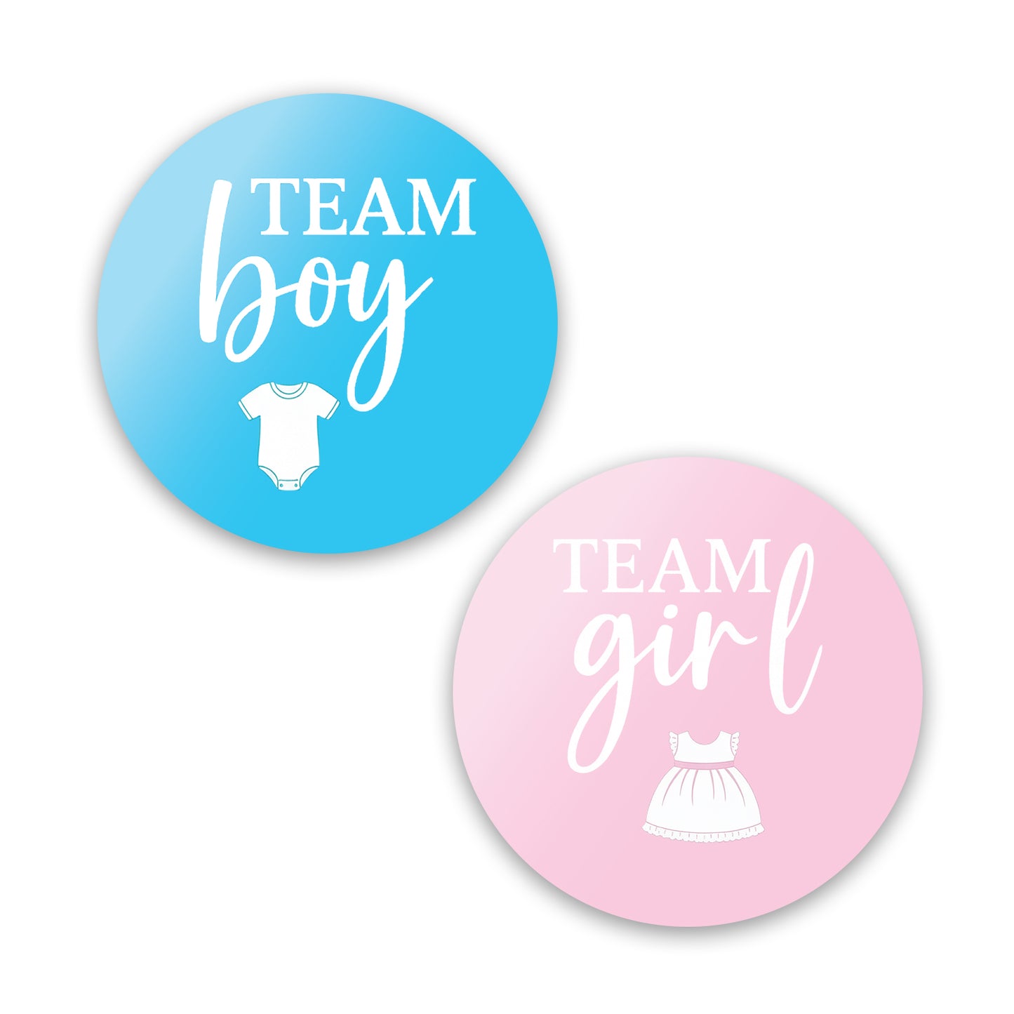 Gender Reveal Sticker – Minimal Onesie Icons Design