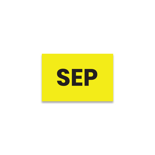 September (Rectangle) - Month Lables Roll - 2"x3" / 3"x5"