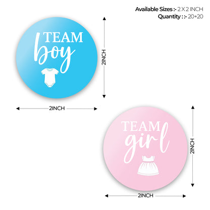 Gender Reveal Sticker – Minimal Onesie Icons Design