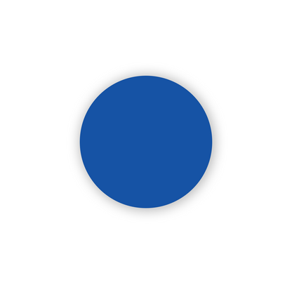 "Royal Blue Dot Labels, single solid round colored dot sticker for inventory and color coding on white background."