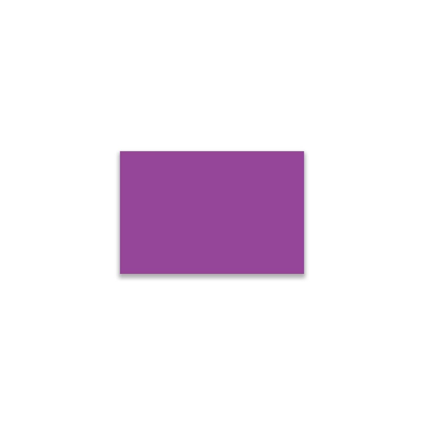"Purple Color Code Rectangle Labels, single solid rectangular colored label sticker for inventory and color coding on white background."