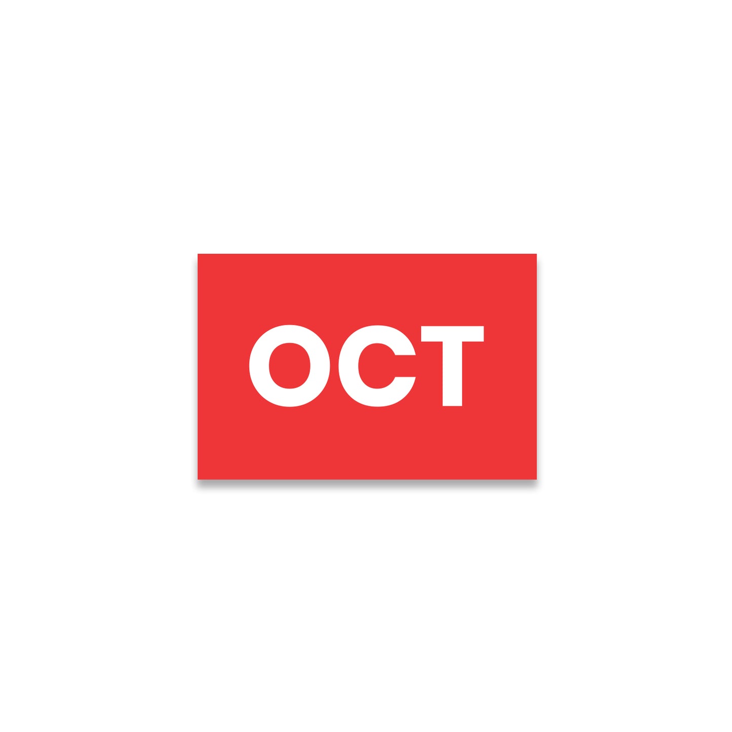 October (Rectangle) - Month Lables Roll - 2"x3" / 3"x5"