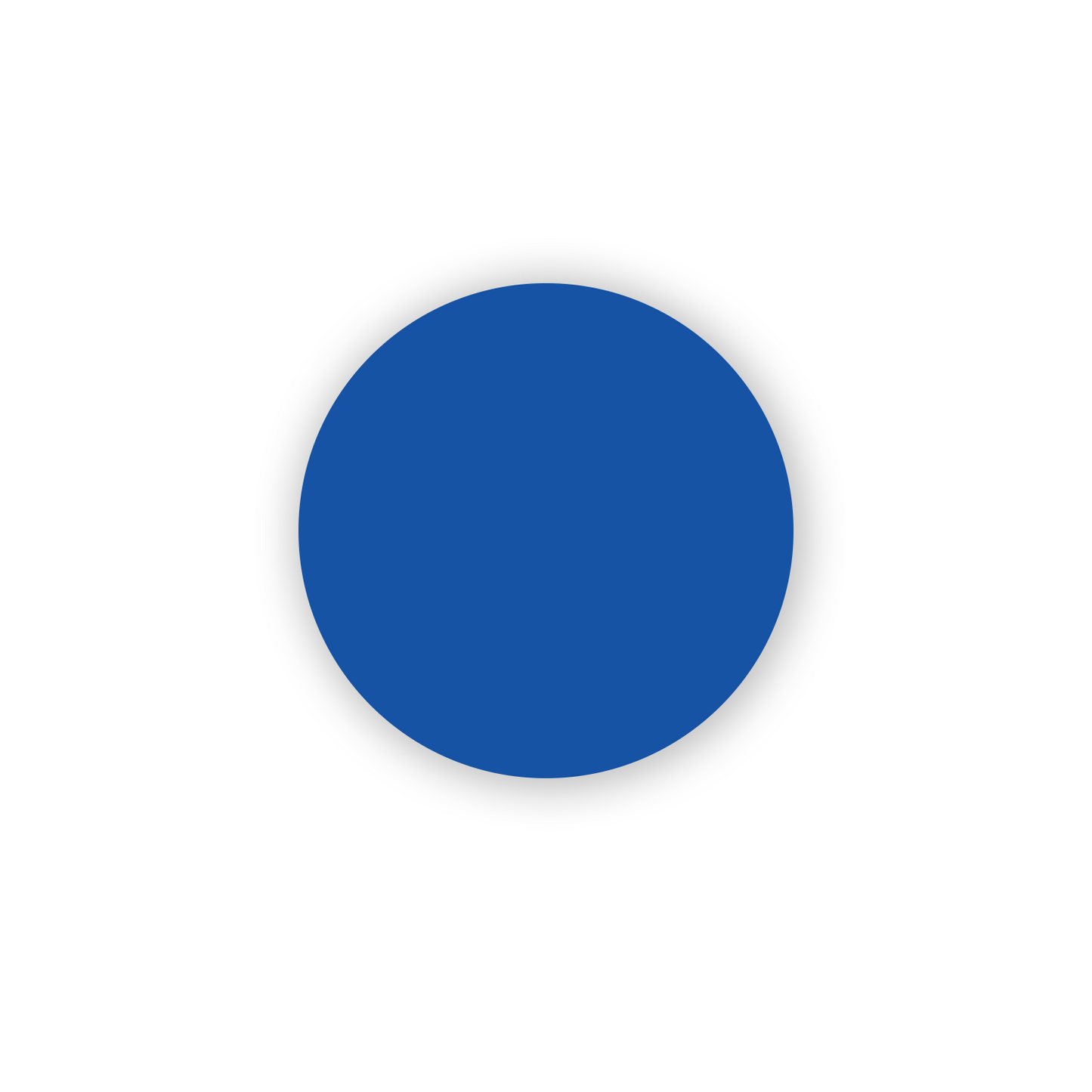 "Royal Blue Dot Labels, single solid round colored dot sticker for inventory and color coding on white background."