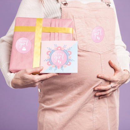 Gender Reveal Sticker – Minimal Onesie Icons Design