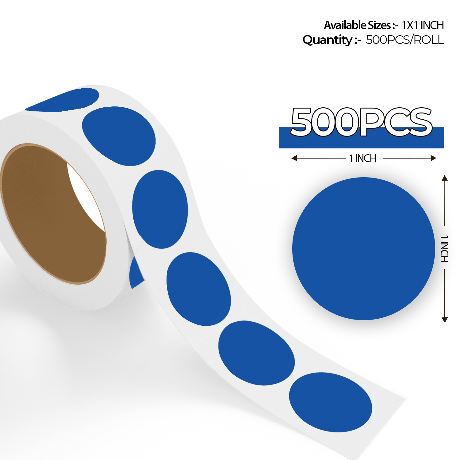 Royal Blue Dot Labels