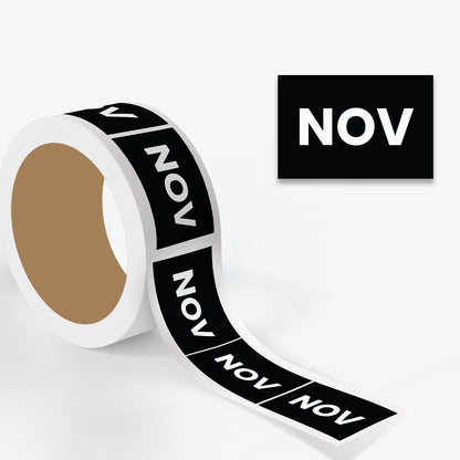 November (Rectangle) - Month Lables Roll - 2"x3" / 3"x5"