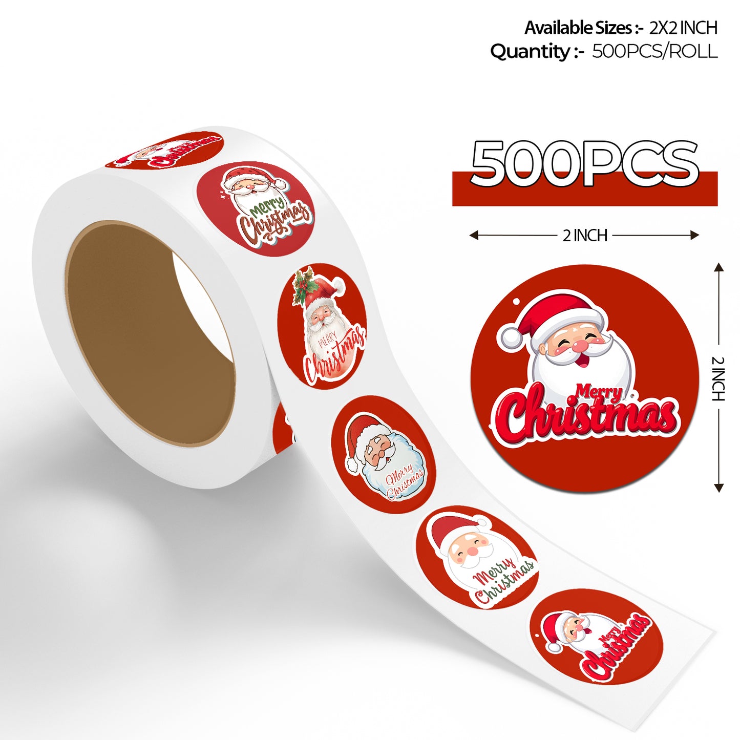 Christmas Sticker – Santa Merry Christmas Design