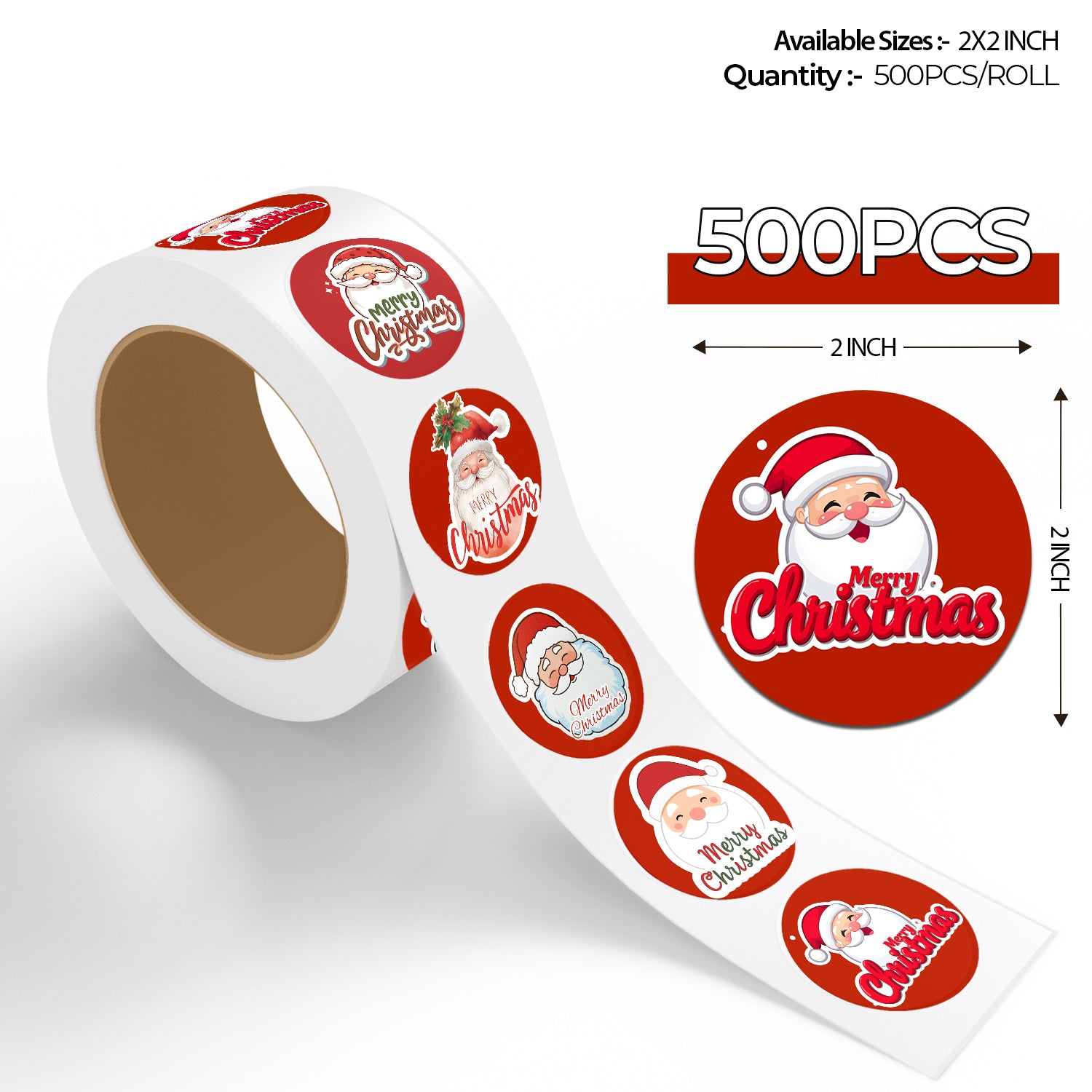 Christmas Sticker – Santa Merry Christmas Design