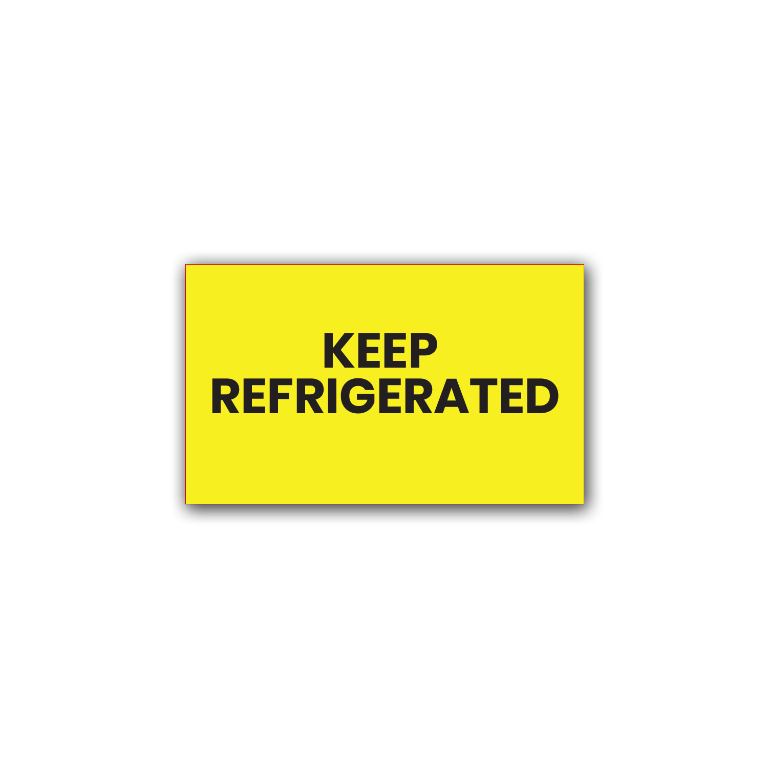 Keep Refrigerated (Yellow) - Refrigerator Labels