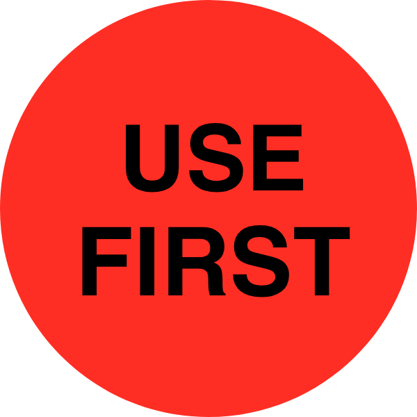 StickerJet Use First – OSHA Inventory Control Roll Labels – 2" Circle Labels – 500 Qty/Roll – Paper, Easy Peel And Stick, Strong Adhesive, Made In USA