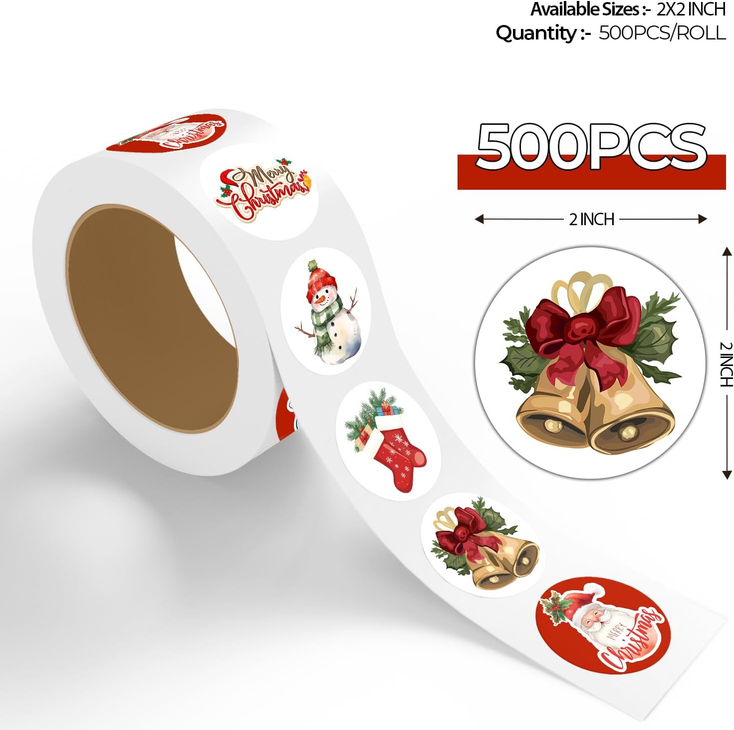 Christmas Sticker – Assorted Holiday Designs