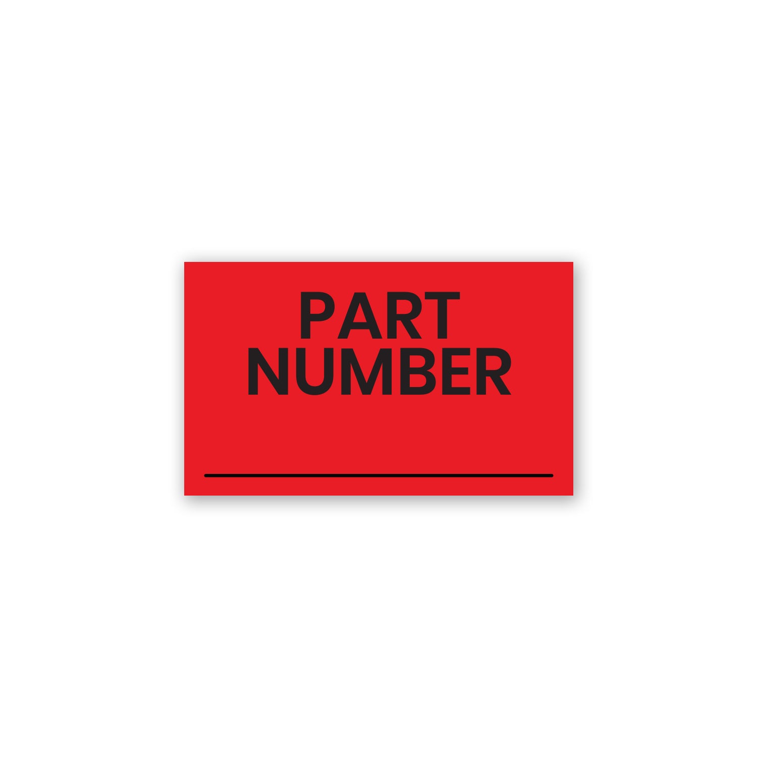Part Number (Red) - Production Labels