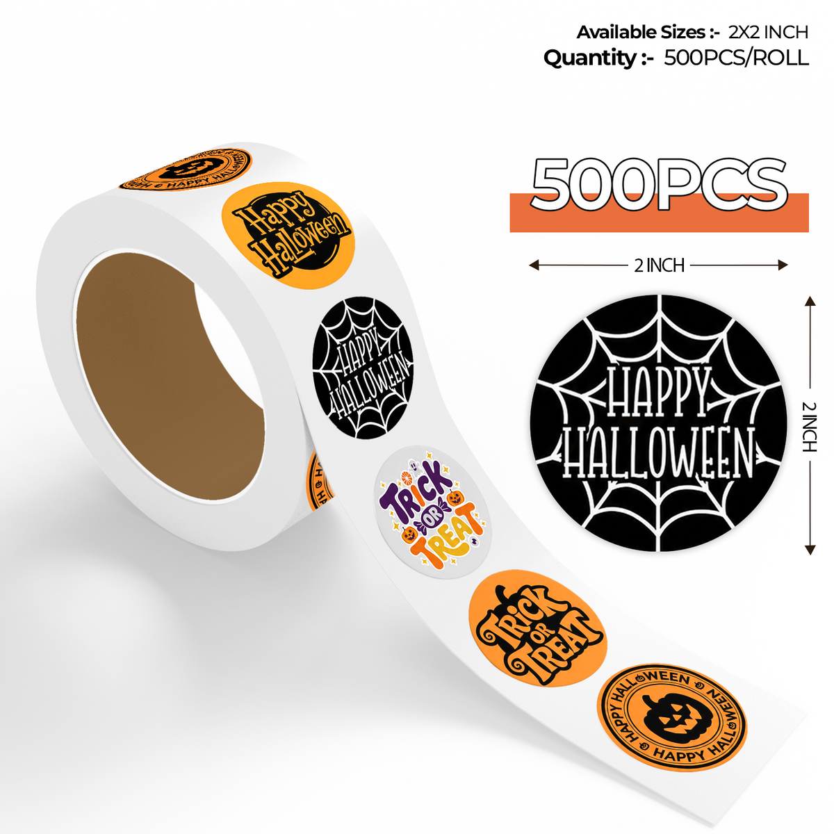 Classic Trick or Treat Assorted Halloween Stickers