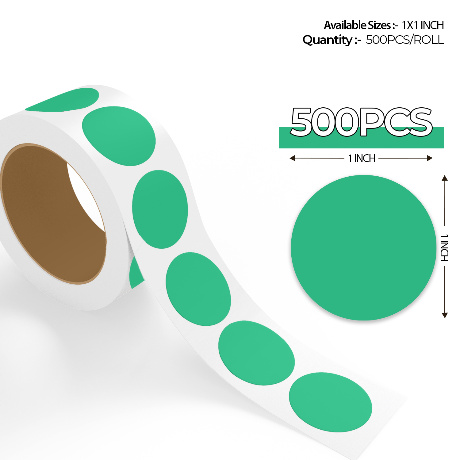 Kelly Green Dot Labels