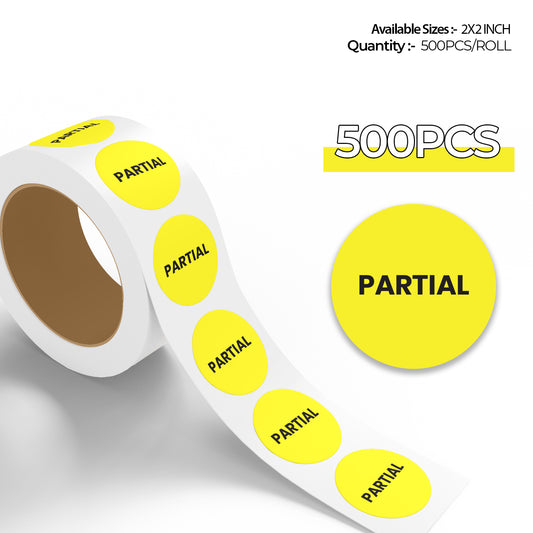 Partial (Circle) - Shipping Control Labels