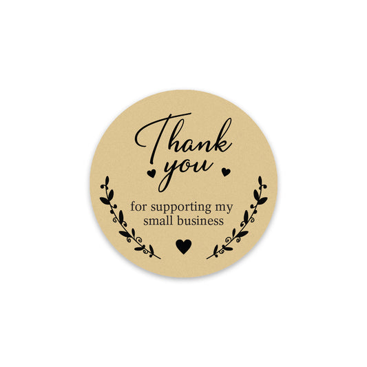 Thank You for Supporting My Small Business - 500 Labels/Roll - 2"x2" - Style 1