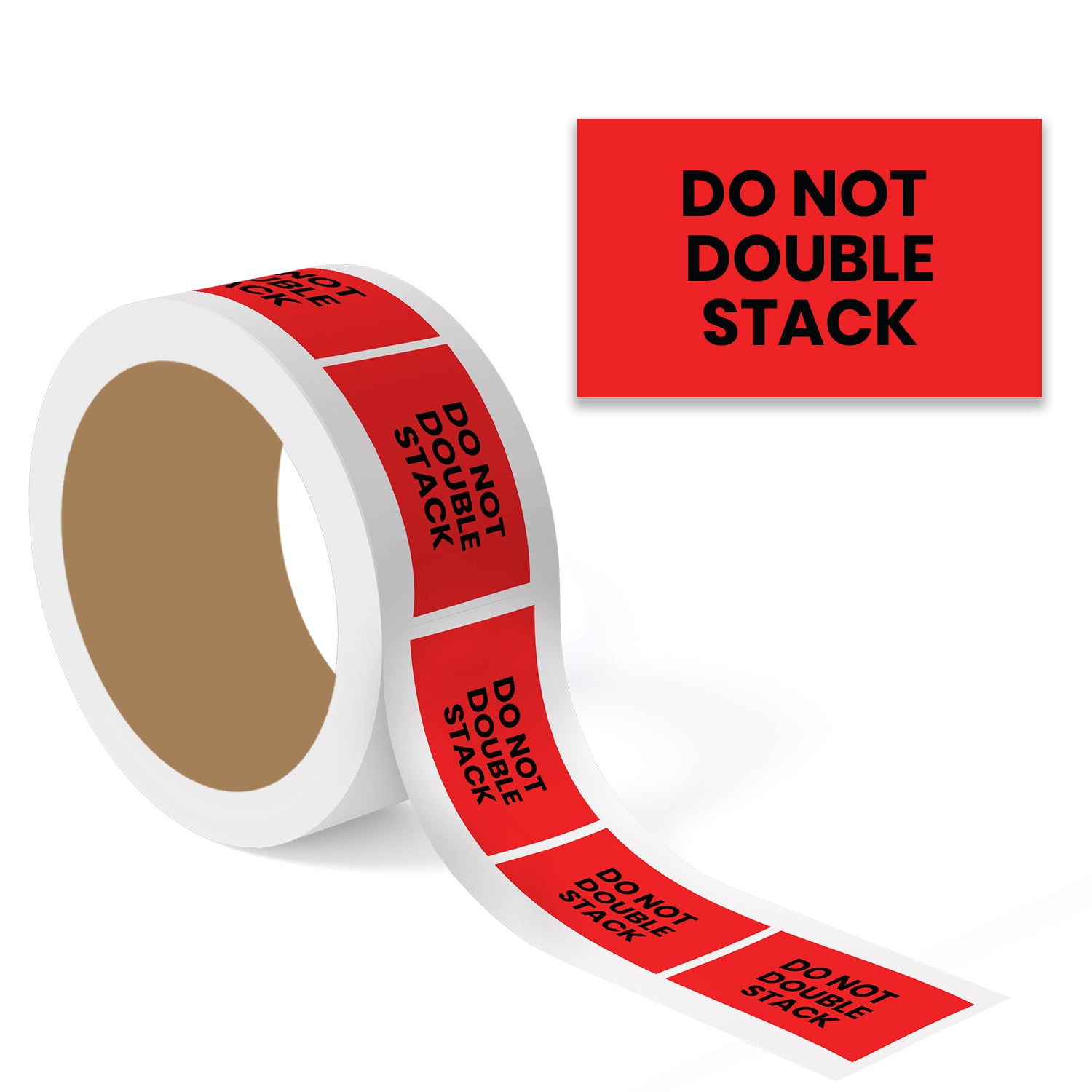 Do Not Double Stack Labels – Red | StickerJet