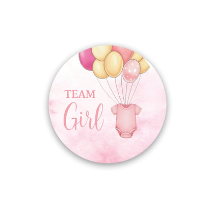 Gender Reveal Sticker – Onesie & Balloons Design